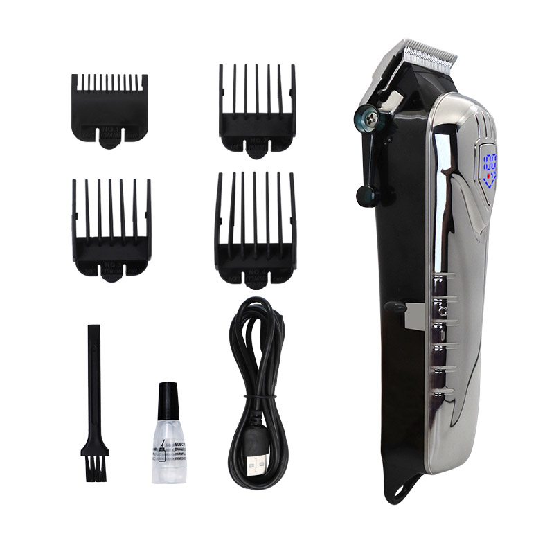 Pantalla digital para cortadora de cabello QR D07C recargable por USB