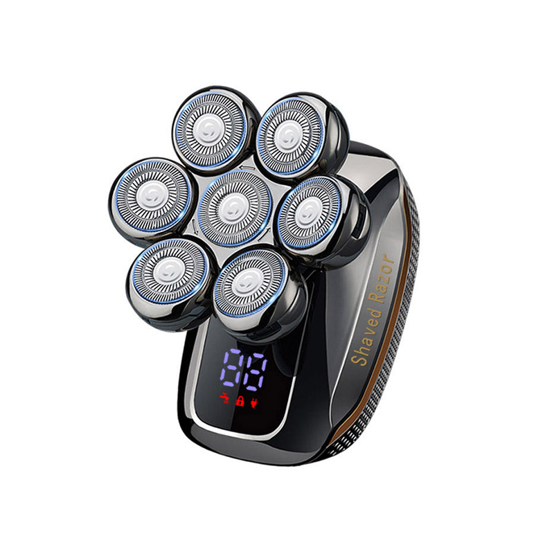 RQ-6871 Afeitadora de cabeza eléctrica de 7 cuchillas para calvicie y cabezal flotante