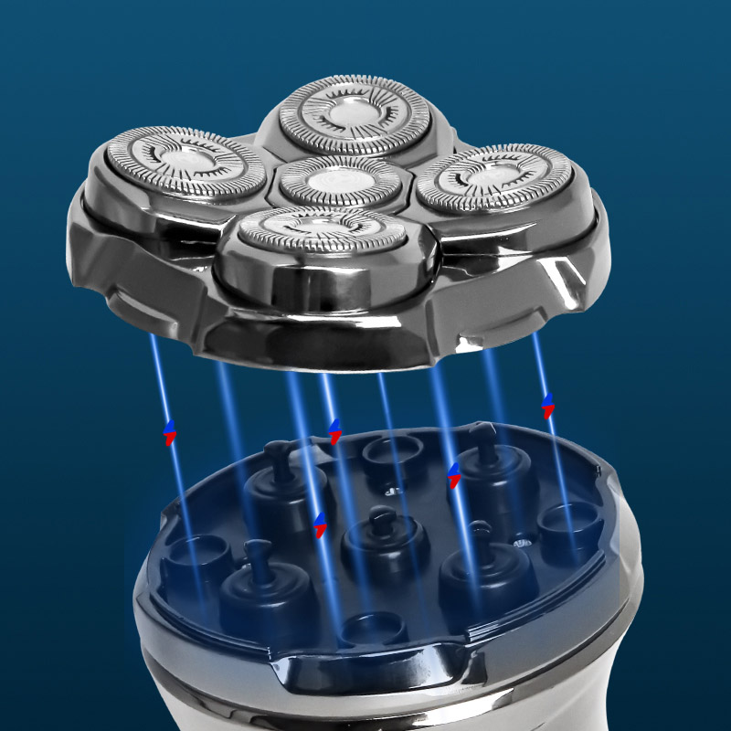 Afeitadora rotativa recargable húmeda y seca RQ-8307 para un afeitado preciso Afeitadora rotativa recargable húmeda y seca RQ-8307 para un afeitado preciso