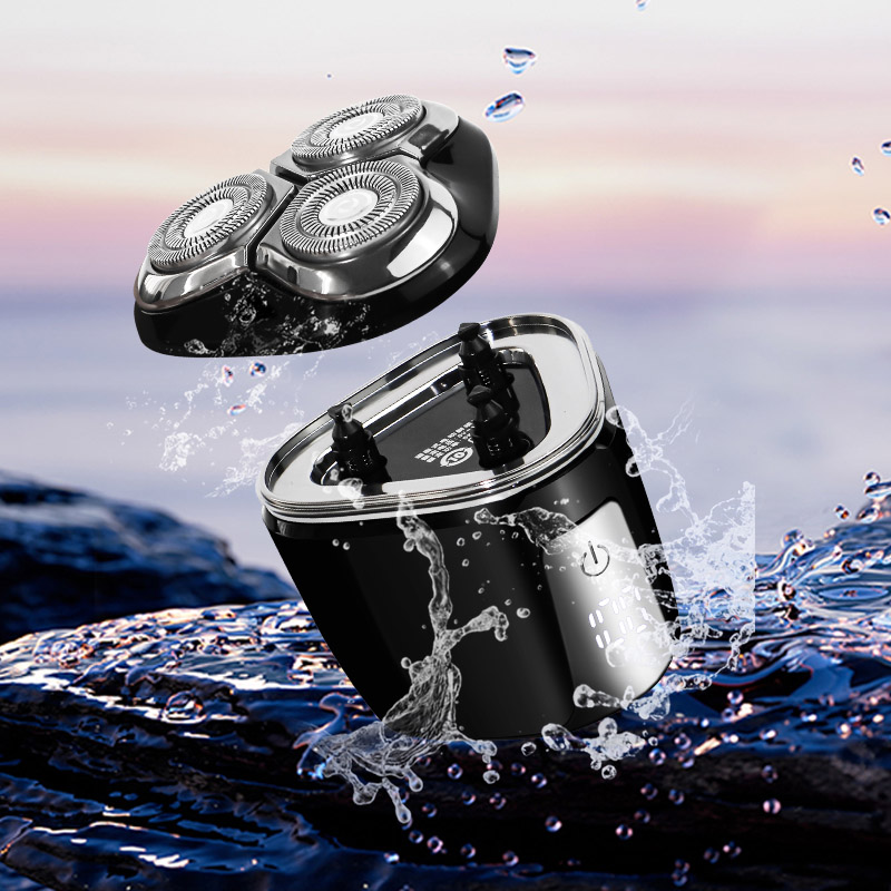 RQ-8916 Afeitadora eléctrica de triple cabezal para hombre, recargable, resistente al agua y con cabezal flotante
