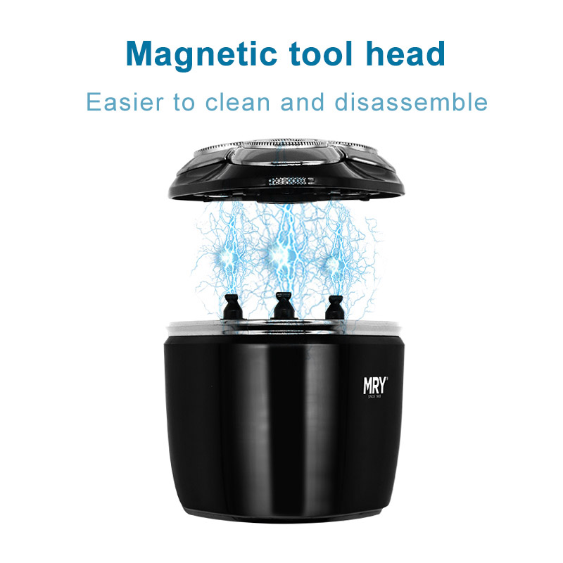 RQ-8916 Afeitadora eléctrica de triple cabezal para hombre, recargable, resistente al agua y con cabezal flotante