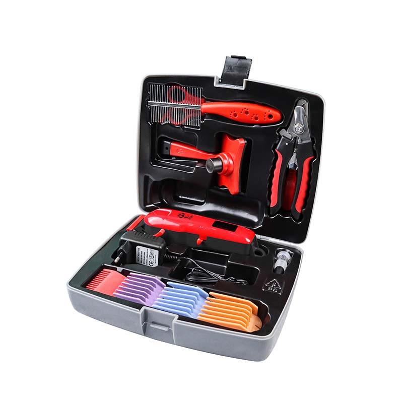 Kit de cortadora de pelo para mascotas recargable QR P909 compacto